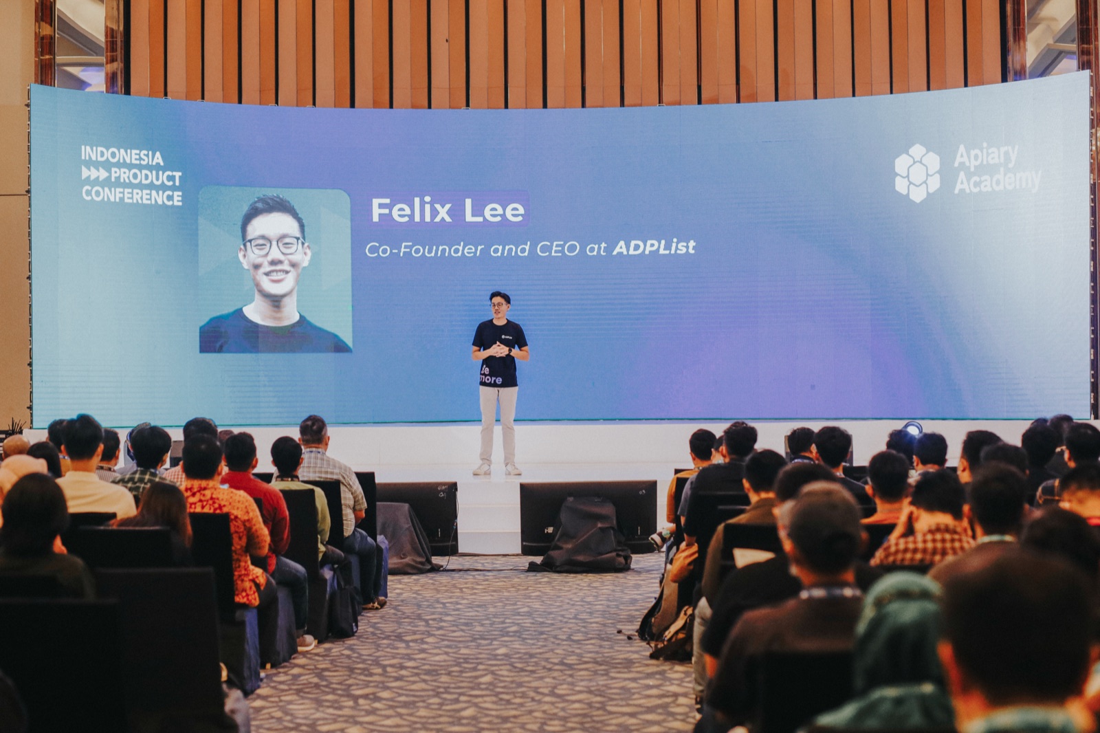 Felix on stage at Indonesia Product Conference